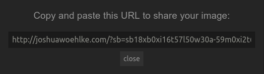 image sharing dialog