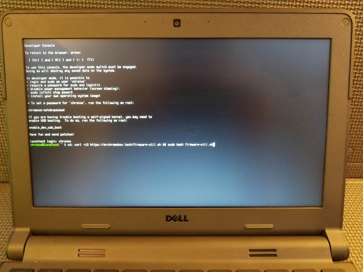 Dell Chromebook 11 3120 Developer Mode Login