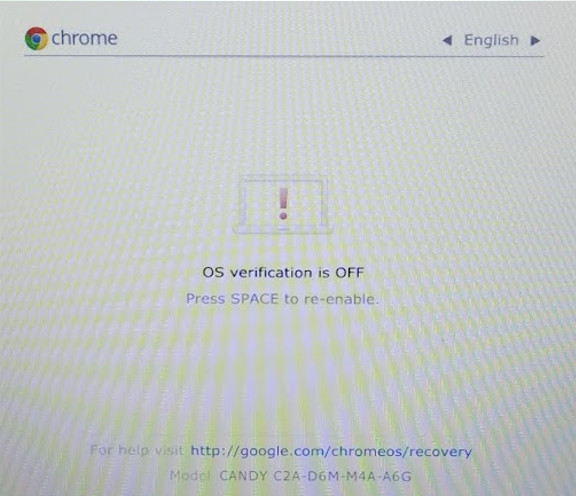 Dell Chromebook 11 3120 OS Verification Off Screen