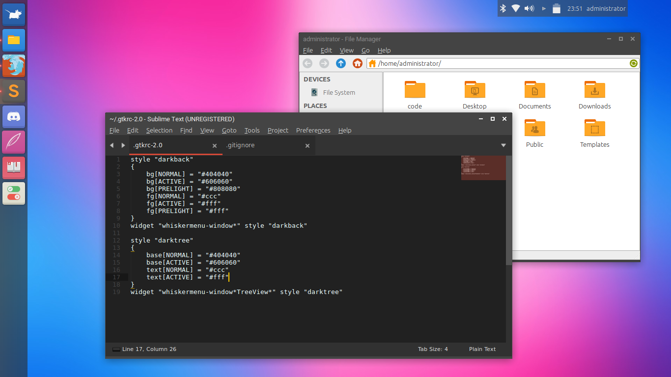 Customized XFCE Desktop Screenshot