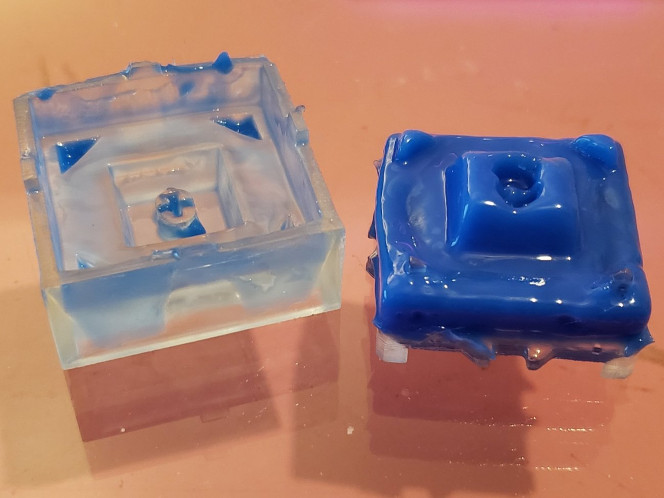 Curing Silicone in SLA Photopolymer Molds - Joshua Woehlke