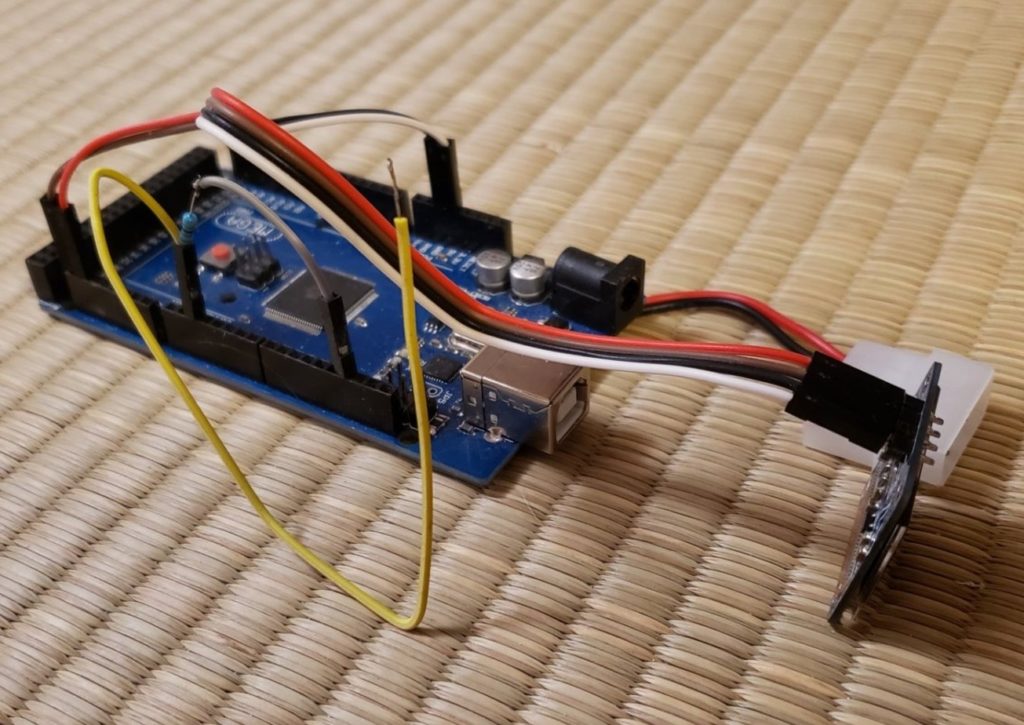 Arduino with Turbo Button wiring attached