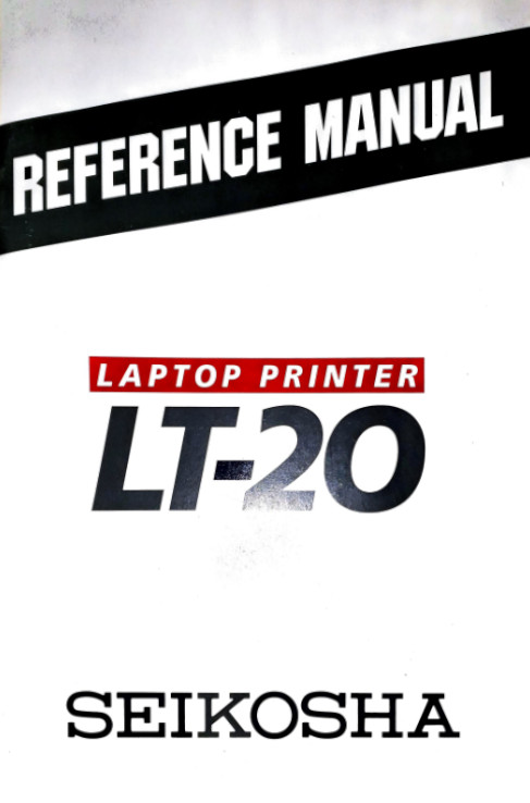 Seikosha LT-20 Reference Manual