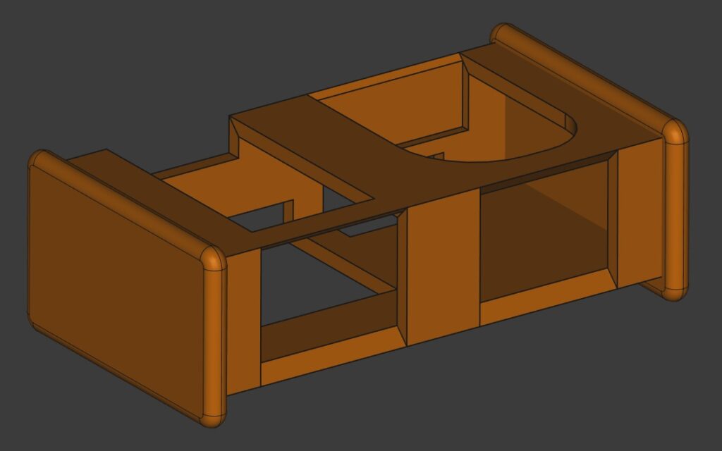 CAD model of wooden parts